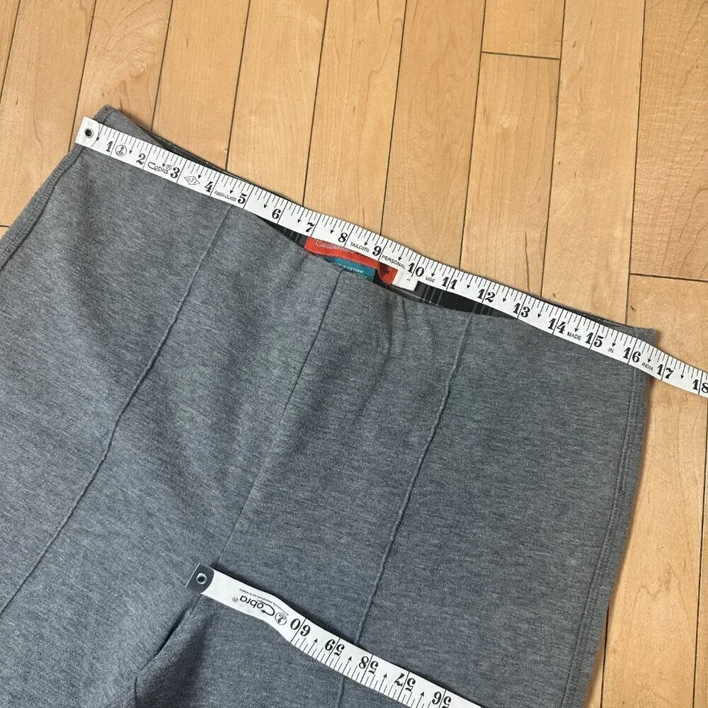 CARTONNIER by ANTHROPOLOGIE Flannel Stretch Wide Leg Cropped Trousers Size Large - Picture 10 of 11
